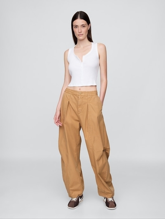 GAP Pants - Gap Mid Rise Twill Barrel Pants Mojave Tan NWT MP